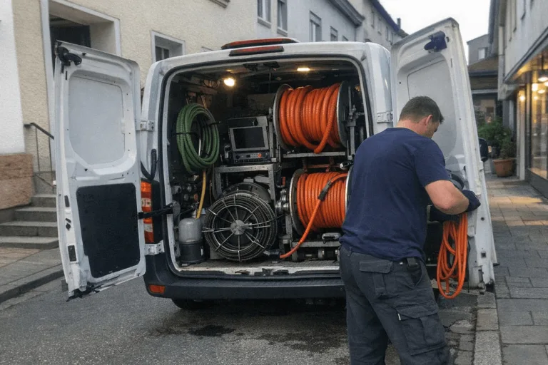 Rohrreinigungsfahrzeug im Einsatzgebiet Bonn