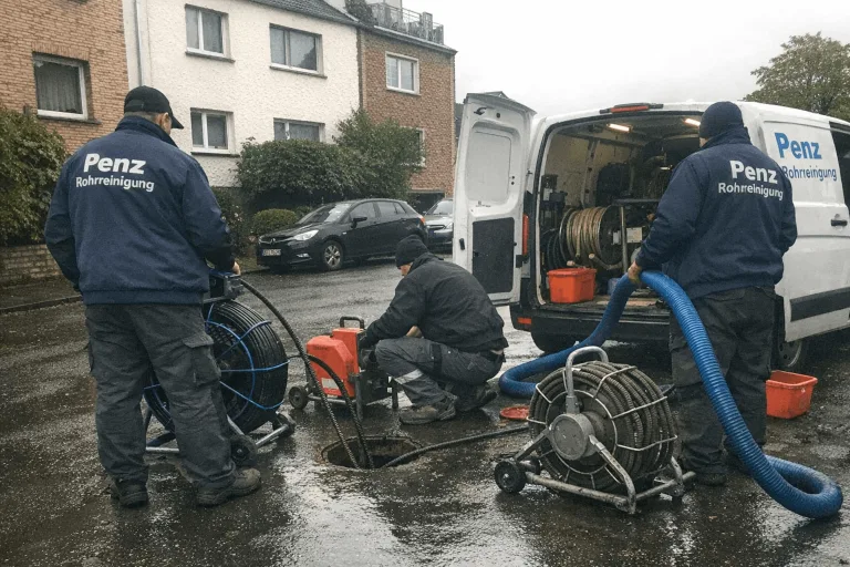 Team von Penz Rohrreinigung bei einem Einsatz in Bonn